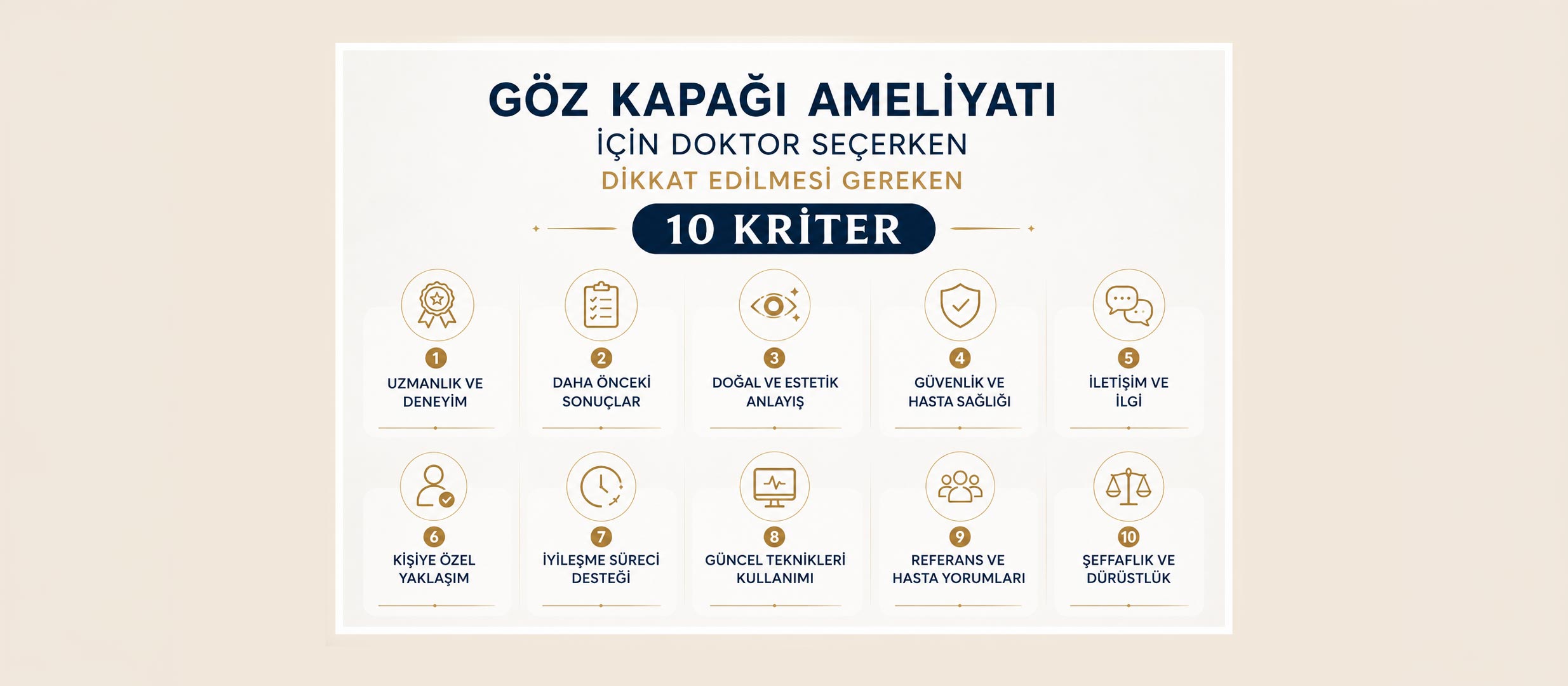 Goz Kapagi Ameliyati Icin 10 Kriter