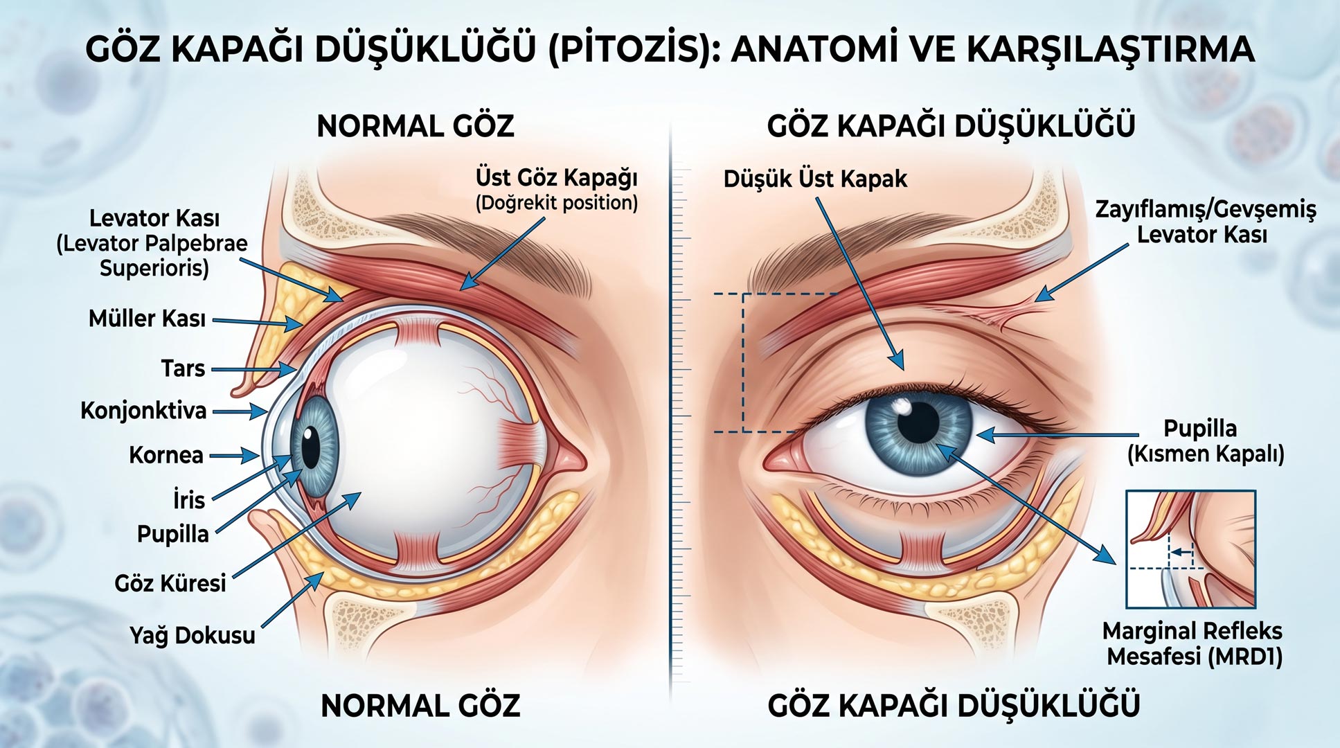 göz kapağı düşüklüğü